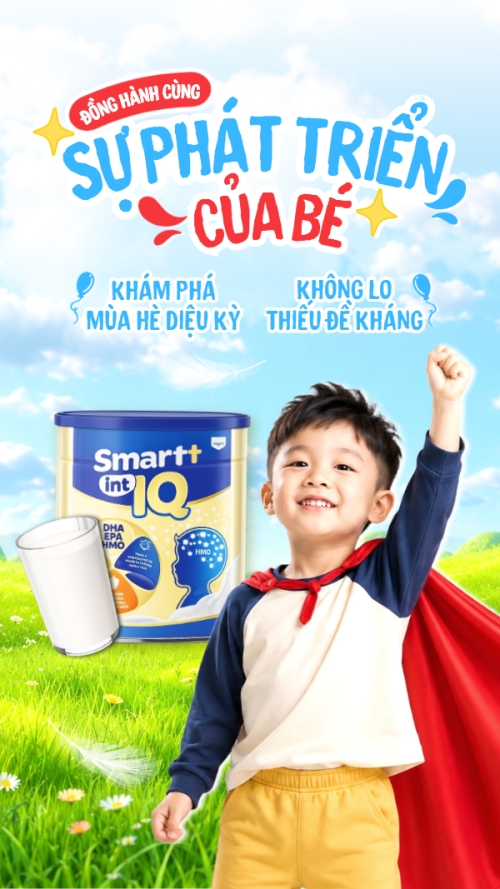 Mẫu thiết kế Bài post MXH (9:16) Đồng hành cùng sự phát triển của bé 1781530642