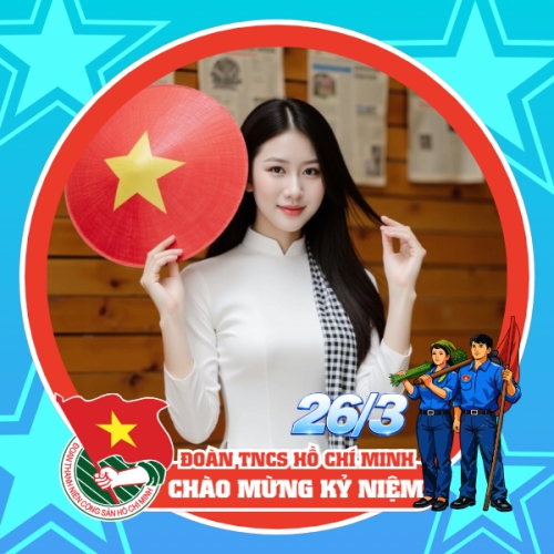 Mẫu thiết kế Ảnh đại diện - Avatar Chào mừng kỷ niệm ngày thành lập Đoàn TNCS Hồ Chí Minh 26/3 1781073743