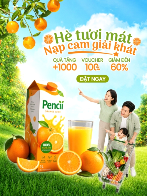 Mẫu thiết kế Banner dọc Hè tươi mát nạp cam giải khát 1781701168