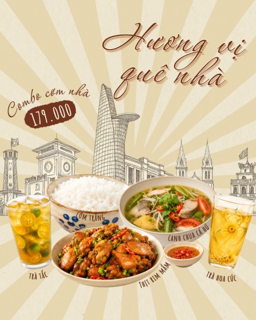Mẫu thiết kế Bài post MXH dọc Hương vị quê nhà 1781344145