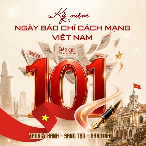 Mẫu thiết kế Bài post MXH vuông 101 ngày báo chí cách mạng Việt Nam 1780718099