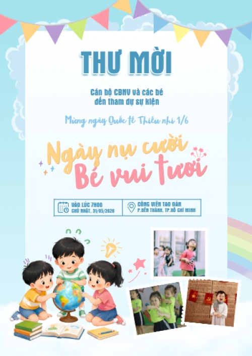Mẫu thiết kế Thư mời Thư mời Quốc tế thiếu nhi 1780511889