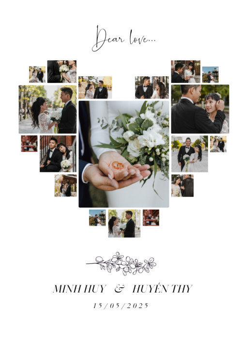 Mẫu thiết kế Khung ảnh (dọc) Wedding, đám cưới, kỉ niệm, love, đơn giản, hiện đại 1780559976
