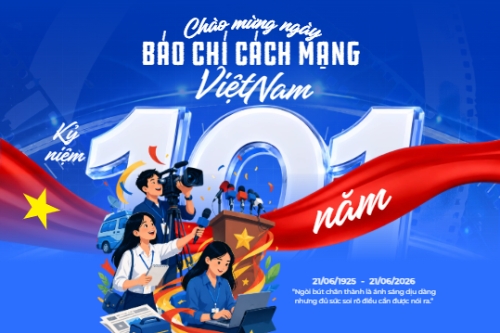 Mẫu thiết kế Bài post MXH ngang Chào mừng ngày Báo chí Cách mạng Việt Nam 21/6 1781494312