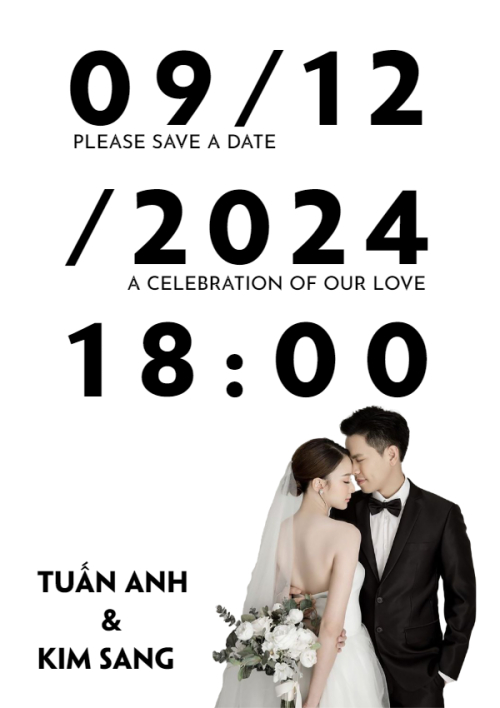 Mẫu thiết kế Ruột thiệp cưới Sunny, hiện đại, sang trọng, morden 1780426977