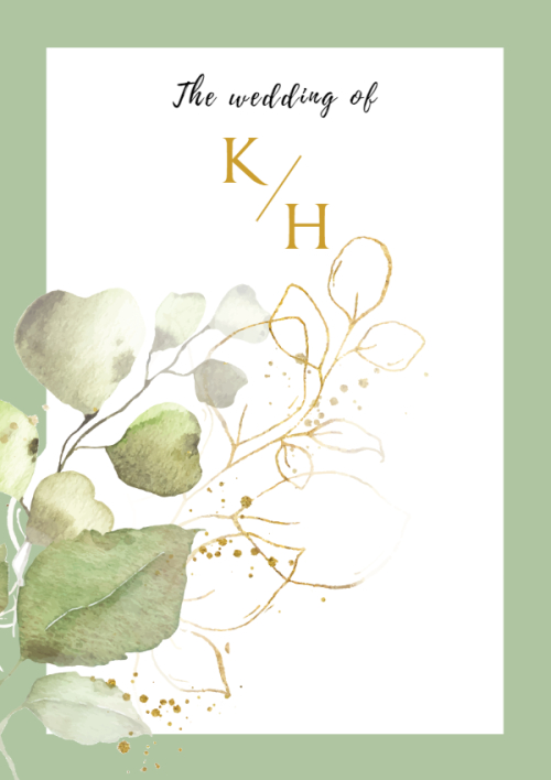 Mẫu thiết kế Ruột thiệp cưới An Nhiên, hoa lá, thiên nhiên, floral, vintage 1780431509