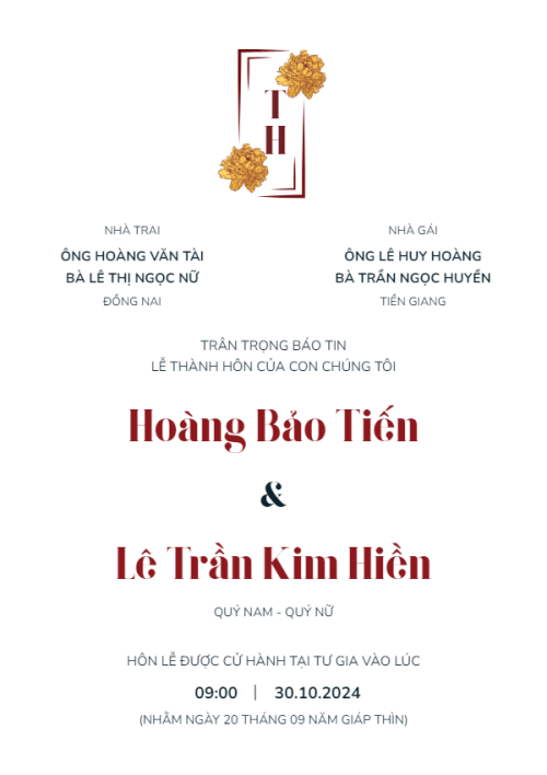 Mẫu thiết kế Ruột thiệp cưới Kim Ngọc Lương Duyên, truyền thống, traditional, dân gian 1780427072