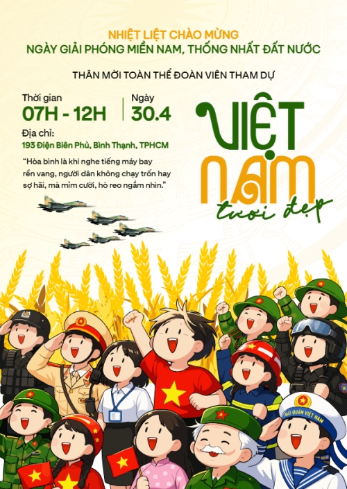 Mẫu thiết kế Thư mời Việt Nam tươi đẹp 30/4 1781073519