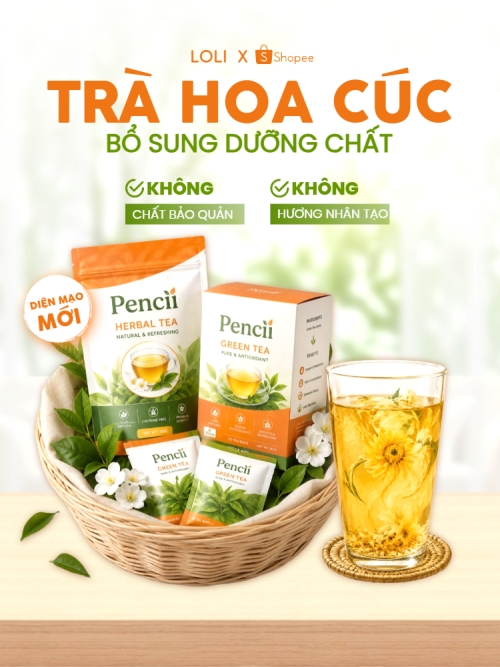 Mẫu thiết kế Banner dọc Trà hoa cúc bổ sung dưỡng chất 1781701168