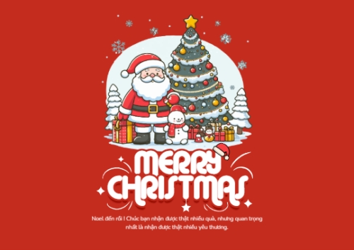 Mẫu thiết kế Thiệp chúc mừng Merry Christmas 1781535544