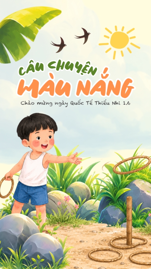 Mẫu thiết kế Bài post MXH (9:16) Chào mừng ngày Quốc tế thiếu nhi 1.6 1781531178