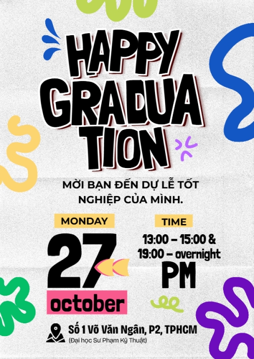 Mẫu thiết kế Thư mời Thư mời tốt nghiệp 1780616027