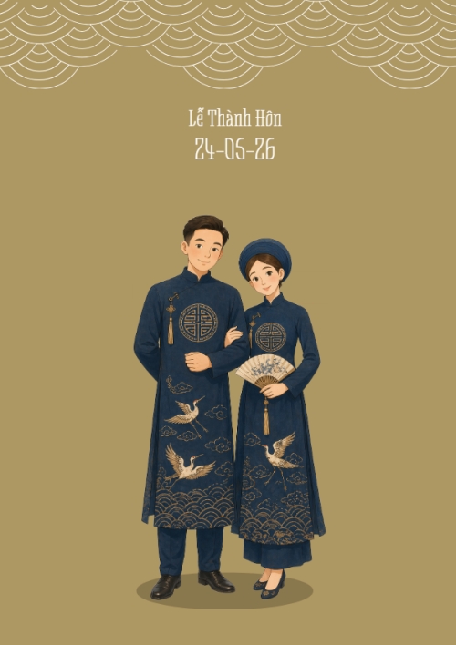 Mẫu thiết kế Ruột thiệp cưới Thiệp cưới Vàng son hỷ sự 1780431441