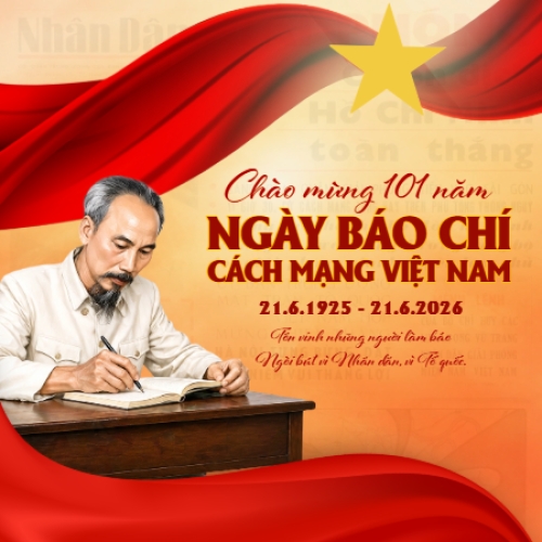 Mẫu thiết kế Bài post MXH vuông Ngày báo chí cách mạng Việt Nam 1780511938