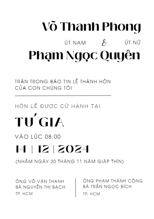 Mẫu thiết kế Ruột thiệp cưới Harmony, hiện đại, sang trọng, morden 1780427001