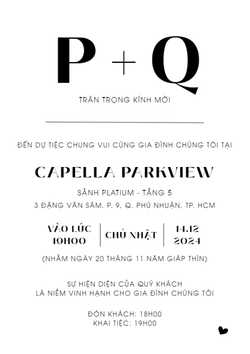 Mẫu thiết kế Ruột thiệp cưới Harmony, hiện đại, sang trọng, morden 1780427001