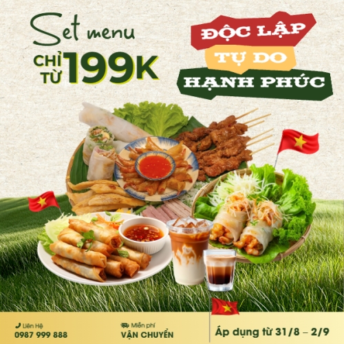 Mẫu thiết kế Bài post MXH vuông 2/9, Quốc Khánh, lễ hội, Việt Nam, đồ ăn, food, thực phẩm, ẩm thực, món ăn, F&B, thức ăn, cổ điển, vintage, retro, classic  1781692433