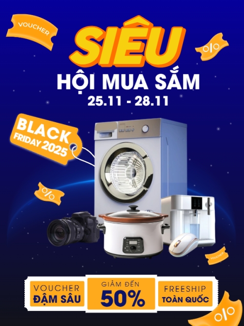 Mẫu thiết kế Banner dọc Siêu hội mua sắm công nghệ 1781701881