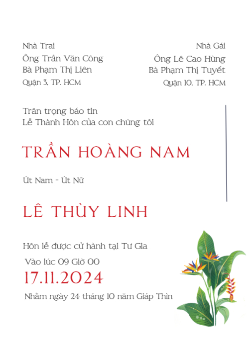 Mẫu thiết kế Ruột thiệp cưới Bản Sắc Việt 3, truyền thống, traditional, dân gian, chibi, dễ thương 1780431491