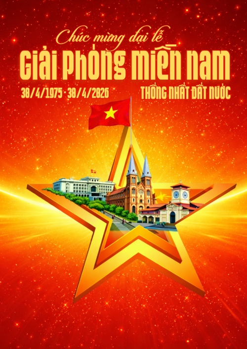 Mẫu thiết kế Poster chuẩn Mừng ngày Giải phóng miền Nam, thống nhất đất nước 1780314899