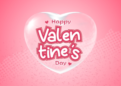 Mẫu thiết kế Thiệp chúc mừng Happy Valentine's Day 1781534544