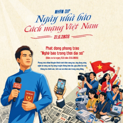 Mẫu thiết kế Bài post MXH vuông Nhân dịp ngày nhà báo Việt Nam 1780511938
