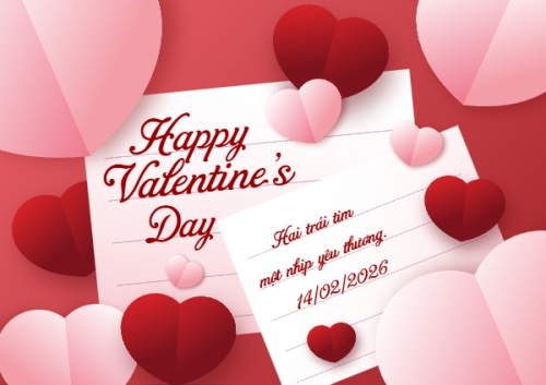 Mẫu thiết kế Thiệp chúc mừng Happy valentine's day 1781534575