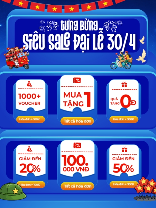 Mẫu thiết kế Banner dọc Tưng bừng siêu sale đại lễ 30/4 1781696357