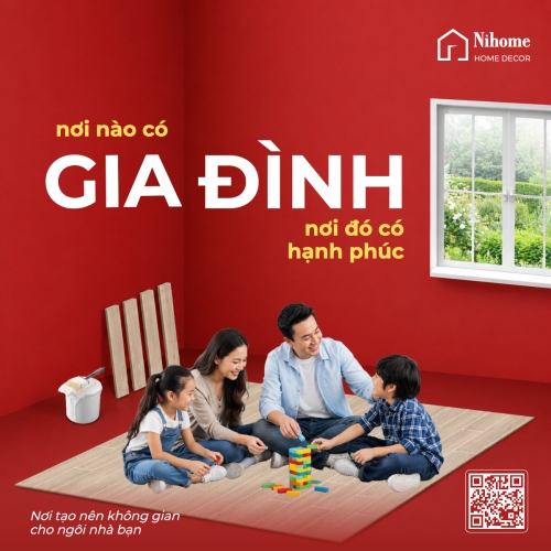 Mẫu thiết kế Bài post MXH vuông Nơi nào có gia đình nơi đó có hạnh phúc 1780723095