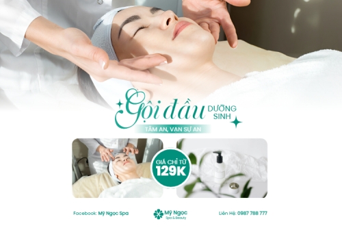 Mẫu thiết kế Bài post MXH ngang Gội đầu dưỡng sinh 1781494197