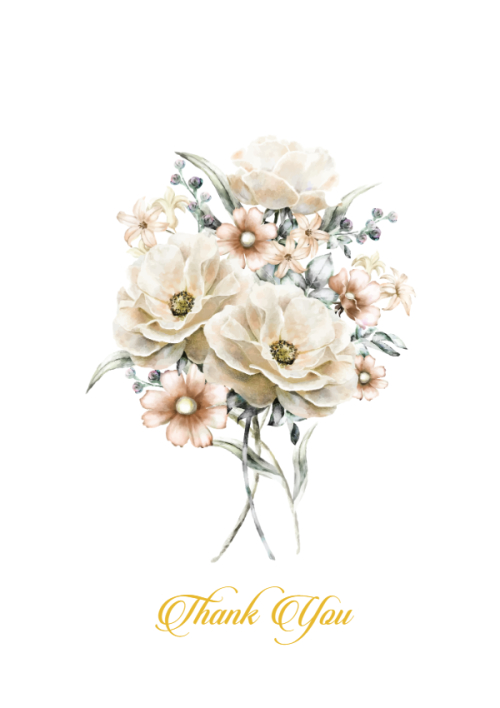 Mẫu thiết kế Ruột thiệp cưới Vàng Son, hoa lá, thiên nhiên, floral, cổ điiển, vintage 1780431507