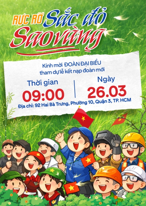 Mẫu thiết kế Thư mời Rực rỡ sắc đỏ sao vàng 1781073489