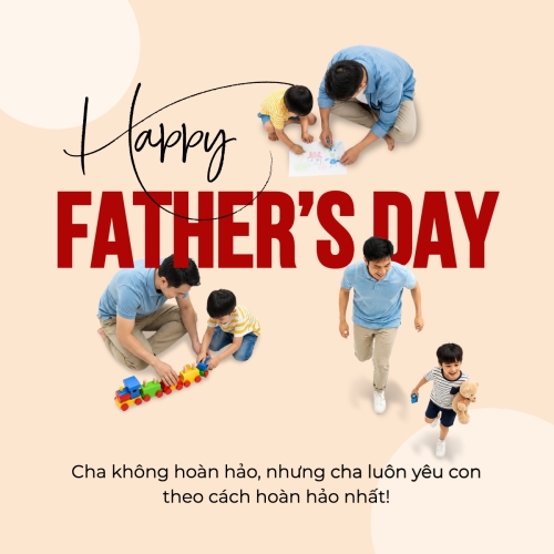 Mẫu thiết kế Bài post MXH vuông Happy father's day 1780717839