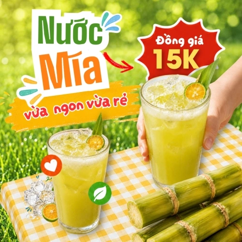 Mẫu thiết kế Bài post MXH vuông Nước mía ngon mà rẻ 1781668022
