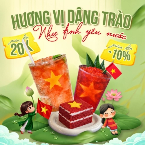 Mẫu thiết kế Bài post MXH vuông Hương vị dâng trào như tình yêu nước 1781668040