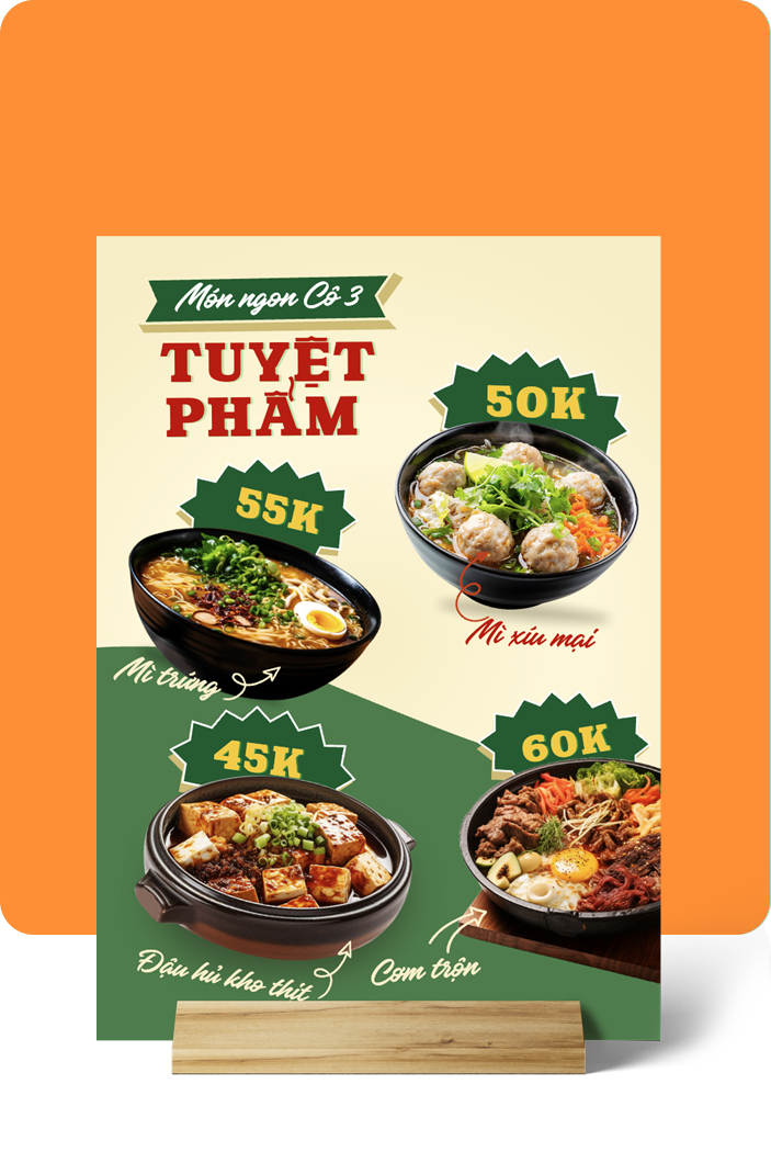Mẫu thiết kế Thực đơn