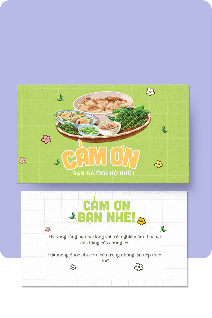 Mẫu thiết kế Thank you card