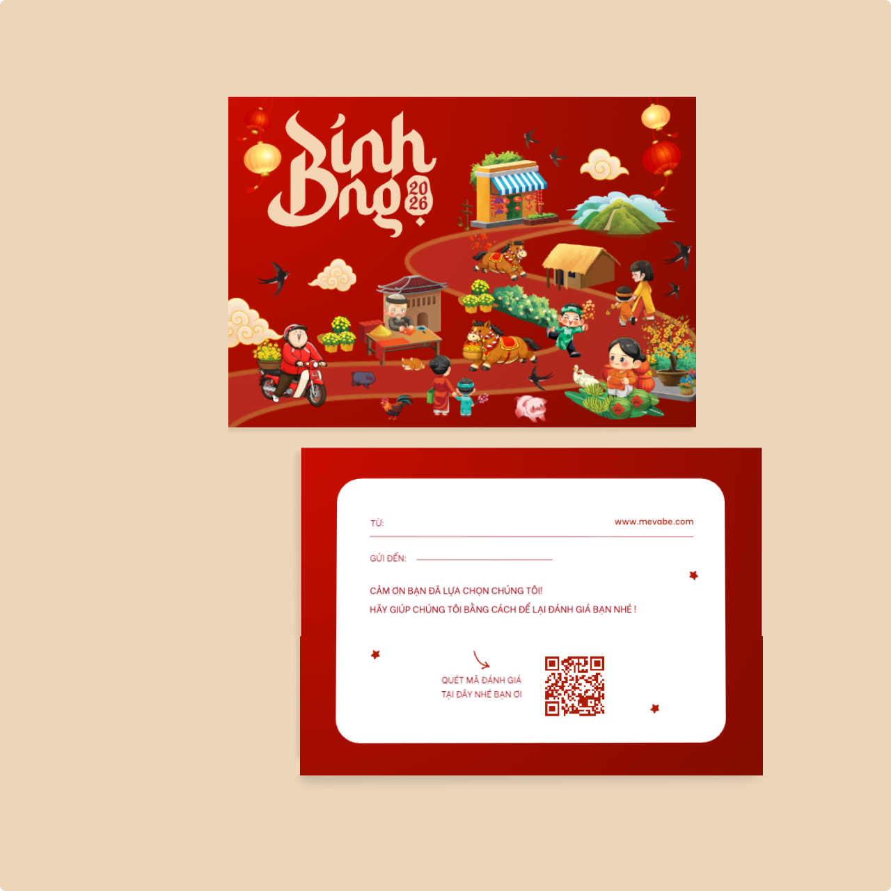 Tổng hợp mẫu thiệp chúc Tết, thiệp mừng năm 2026 đẹp, sáng tạo và mới nhất