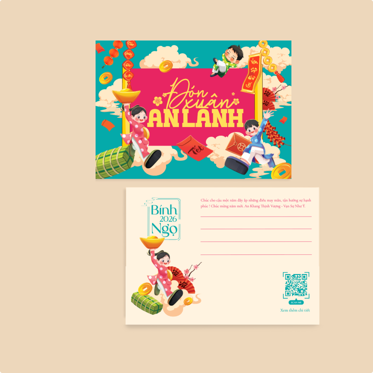Tổng hợp mẫu thiệp chúc Tết, thiệp mừng năm 2026 đẹp, sáng tạo và mới nhất