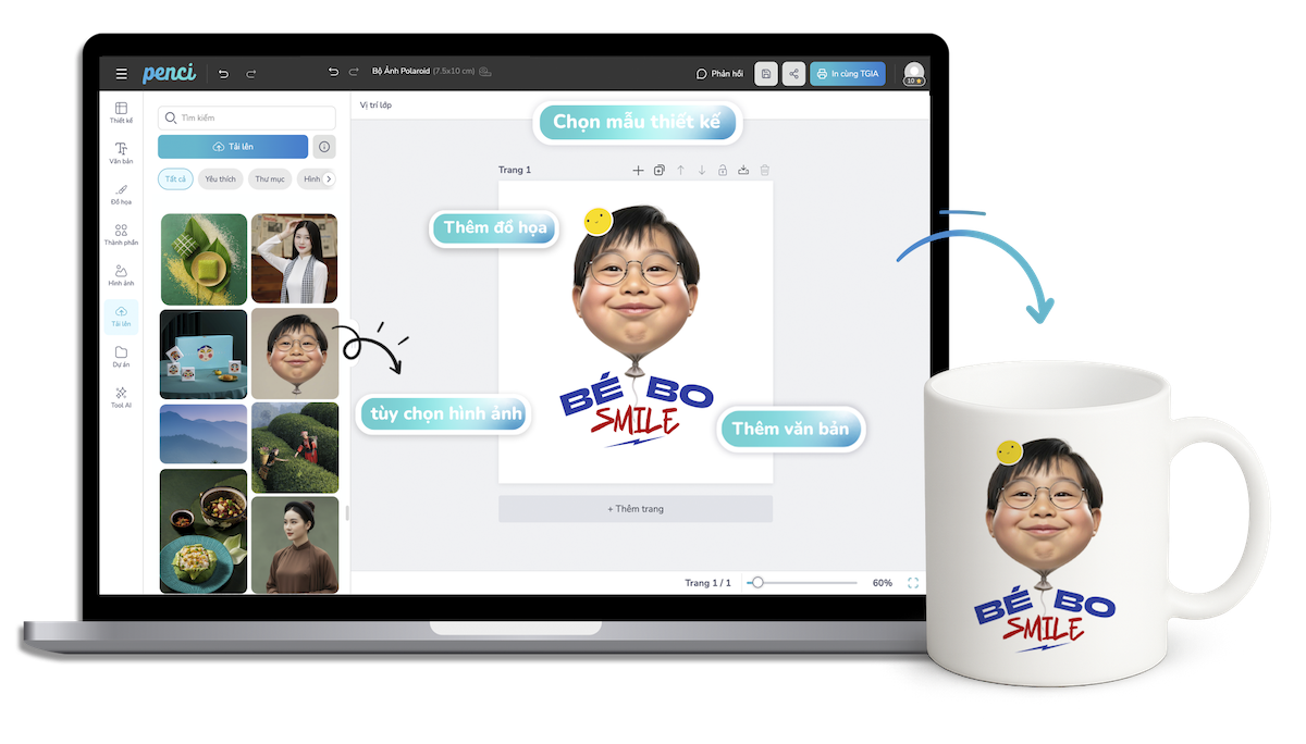 Cách tạo Ly sứ cá nhân hóa đơn giản