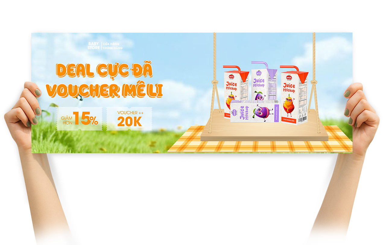 Mẫu thiết kế Banner cầm tay